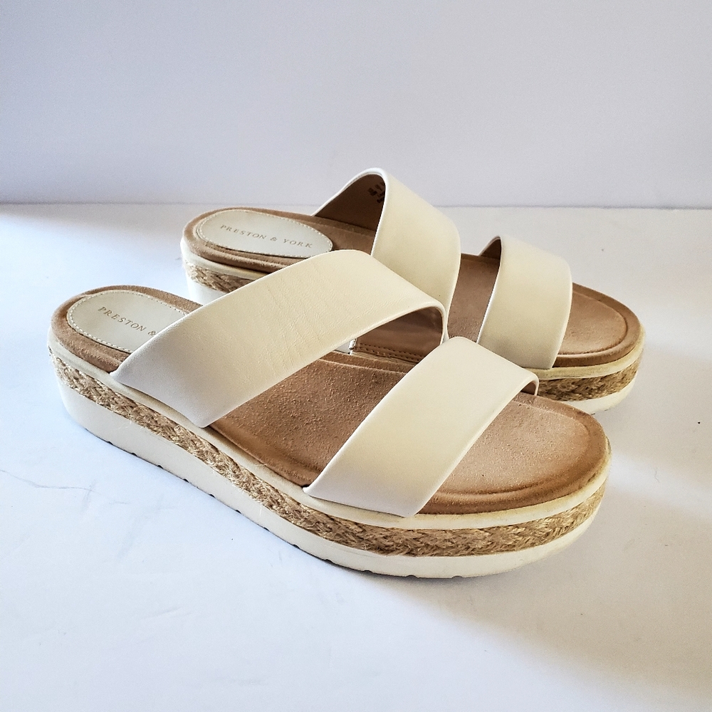 Preston & York Women's Cream Sandals Size 10